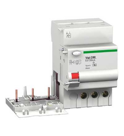 26753 Chráničová spoušť Vigi C60, 3p, 25A, 220..415V, 500mA, Schneider Electric