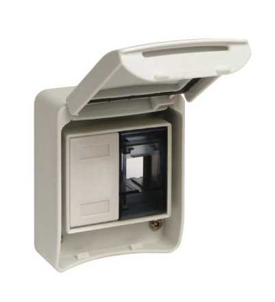 81142 Zásuvka s 1 adaptérem RJ45 Infra+IP65 šedá, Schneider Electric