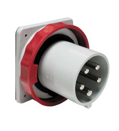 81895 PratiKa plug, přímá, 125A, 3p+N+E, 380...415 V AC, IP67, panel, Schneider Electric