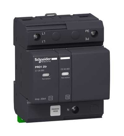 16330 Modulární svodič přepětí PRD1 25r, 1p+N, 350 V, Schneider Electric