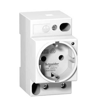 A9A15035 DIN zásuvka iPC-2p+E -16A-250VAC- VDE 0620, německý standard se sig., Schneider Electric