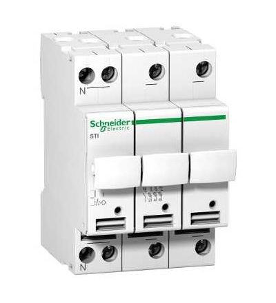 A9N15657 Acti 9, fuse-disconnector STI, 3p+N, 10A, for fuse 8,5x31,5mm, Schneider Electric