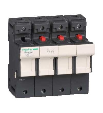 DF143NC TeSys pojistkový odpojovač 3p N 50A, velikost pojistky 14x51mm, Schneider Electric