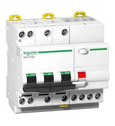 A9D31716 ACTI 9 DPN N VIGI 3PN 16A C 6kA 30mA, Schneider Electric