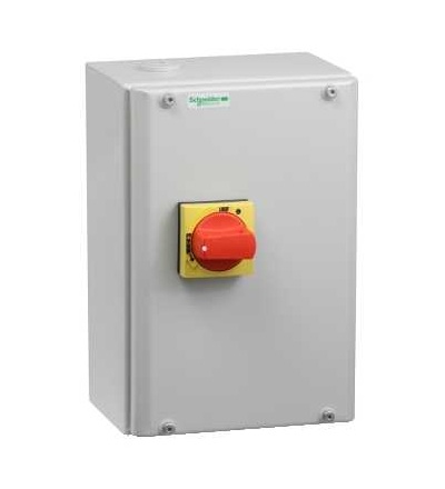 GV3PC02 TeSys GV3, prázdná skříň pro GV3p, IP55, červená otočná rukojeť, Schneider Electric