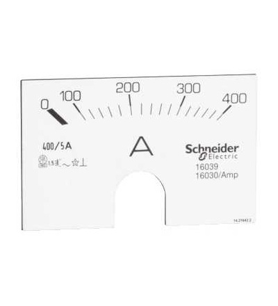 16039 AMP stupnice ampérmetru, 0...400A, Schneider Electric