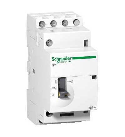 GY2530M5 TeSys GY, instalační stykač s předvolbou, 25A, 3 Z, cívka 220...240 V AC, Schneider Electric