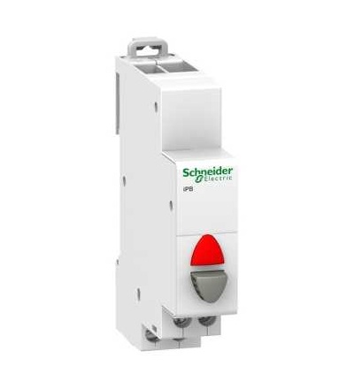 A9E18037 Acti9 iPB 1V tlačítko šedé, signálka červená 110-230Vac, Schneider Electric