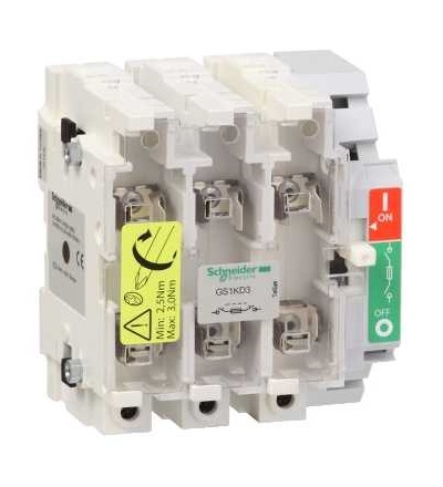 GS1KD3 Tělo pojistkového odpínače GS1, TeSys GS, 3p, NFC, 125A, Schneider Electric