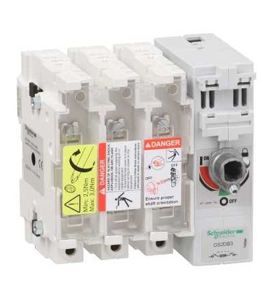 GS2DB3 Tělo pojistkového odpínače TeSys GS2D, 3p, 32A, DIN A1, Schneider Electric
