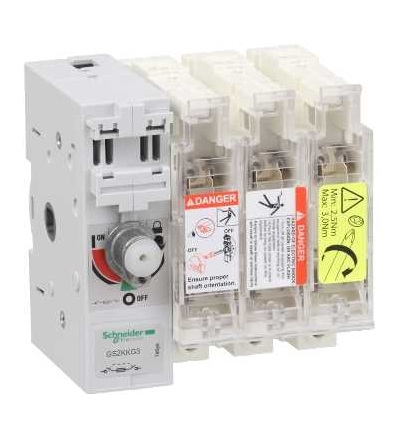 GS2KKG3 Tělo pojistkového odpínače TeSys GS2K, 3p, 125A, DIN 00, Schneider Electric