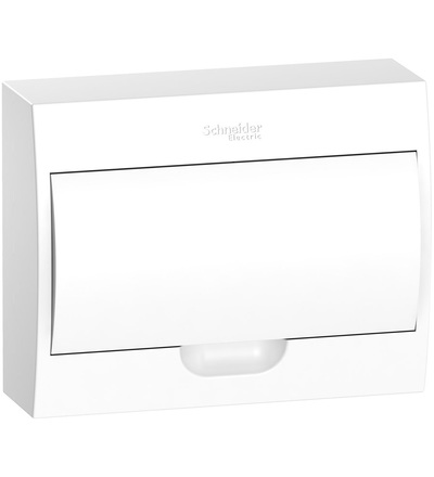 EZ9E112P2S Easy9, surface enclosure 12modules, plain door, with E/N term.blocks, Schneider Electric