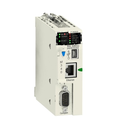 BMXP3420302 Modul procesoru M340, max. 1024 discret.+256 analog I/O, CANOpen, Schneider Electric