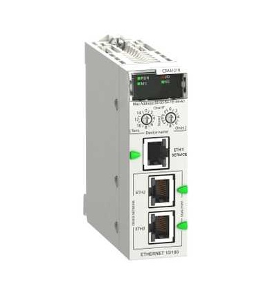 BMXCRA31210 Modicon x80 RIO adaptér standard., 3xEthernet RJ45., Schneider Electric