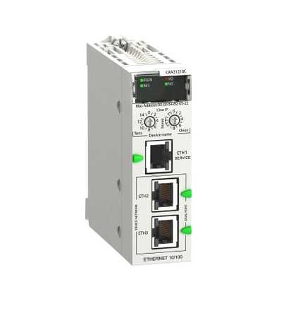 BMXCRA31210C Modicon X80 RIO Drop E/IP Performance, Service port, Advanced features, Schneider Electric