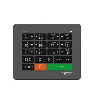 HMIZKB1 USB keyboard, 12 function, keys with LEDs integrated, alphanumeric input, Schneider Electric