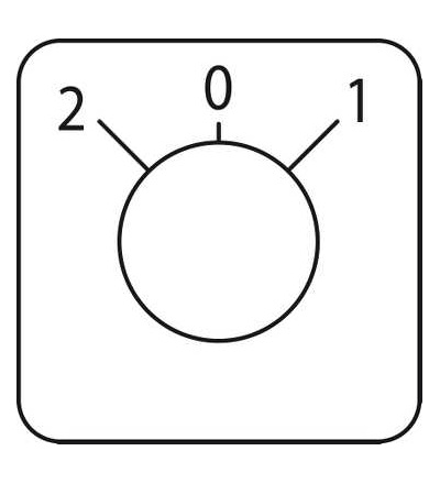KZ18048L štítek pro vačkový spínač 2, 0, 1, 45x45mm, Schneider Electric