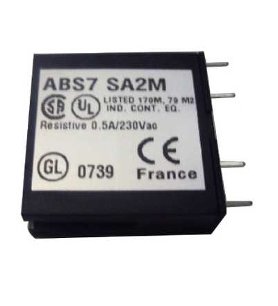 ABS7SA2M Výměnná výstupní tranzistorová relé, 10mm, výstup, 24..240 V AC, 0,5A, Schneider Electric
