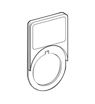 KZ01R Držák štítků s prázdným štítkem, pro O 29mm límec, Schneider Electric