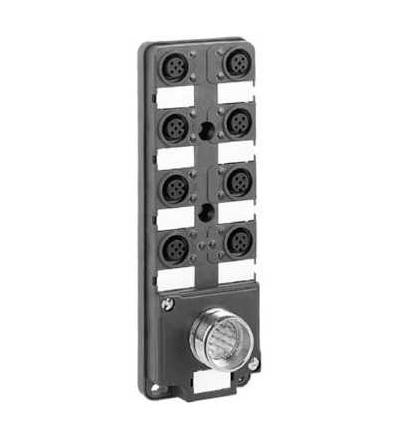 ABE9C1281C23 IP67 pasivní rozbočovač, M23 konektor, s 8 kanály M12 konektor, LED, Schneider Electric