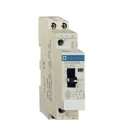 GY2511M5 TeSys GY-instalační stykač s předvolbou-1 NO 1 NC-25A-cívka 220...240 V AC, Schneider Electric