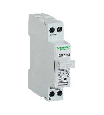 15636 Držák pojistek STI, 1p, 20A, pro pojistku 10,3x38mm, Schneider Electric
