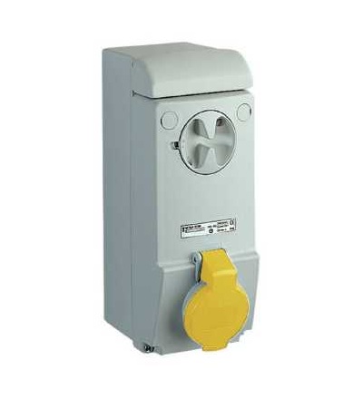 83040 Unika blokovaná zásuvka, 32A, 3p+E, 100...130 V AC, IP44, nástěnná, Schneider Electric