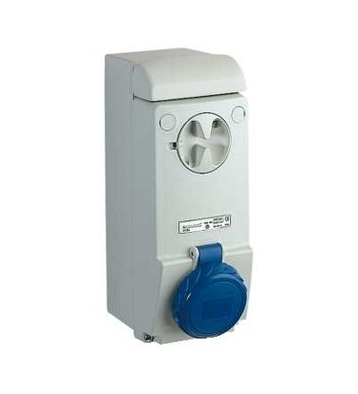 83092 Unika blokovaná zásuvka, 32A, 2p+E, 200...250 V AC, IP65, nástěnná, Schneider Electric