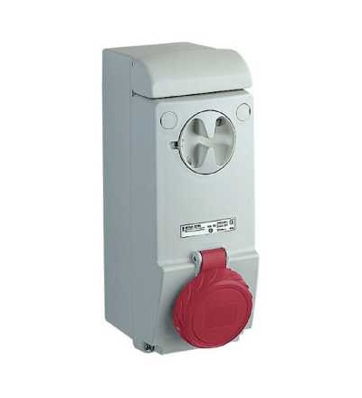 83085 Unika blokovaná zásuvka, 16A, 3p+E, 380...415 V AC, IP65, nástěnná, Schneider Electric