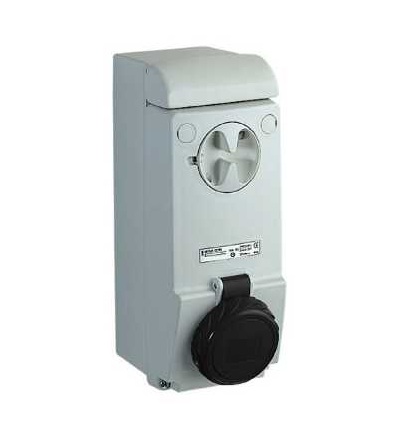 83098 Unika blokovaná zásuvka, 32A, 3p+E, 480...500 V AC, IP65, nástěnná, Schneider Electric