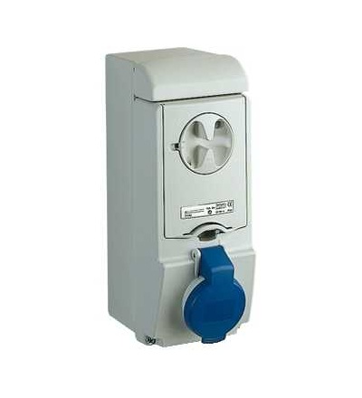 83132 Unika blokovaná zásuvka, 16A, 3p+E, 200...250 V AC, IP44, nástěnná, Schneider Electric