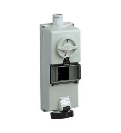 82761 Blokovaná zásuvka Isoblock, 16A, 3p+E, 480...500 V AC, IP65, nástěnná, Schneider Electric