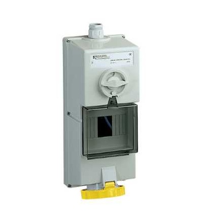 82765 Blokovaná zásuvka Isoblock-32A-3p+N+E-100...130 V AC-IP65-nástěnná, Schneider Electric
