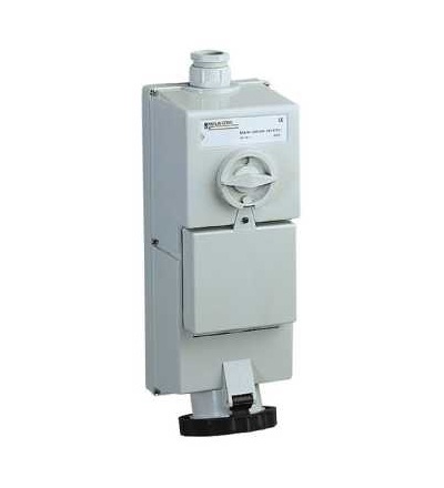 82885 Blokovaná zásuvka Isoblock, 63A, 3p+E, 480...500 V AC, IP65, nástěnná, Schneider Electric