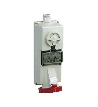 83370 Blokovaná zásuvka Isoblock, 32A, 3p+E, 380...415 V AC, IP65, nástěnná, Schneider Electric