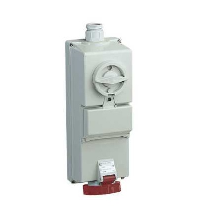 83458 Blokovaná zásuvka Isoblock, 16A, 3p+E, 380...415 V AC, IP65, nástěnná, Schneider Electric