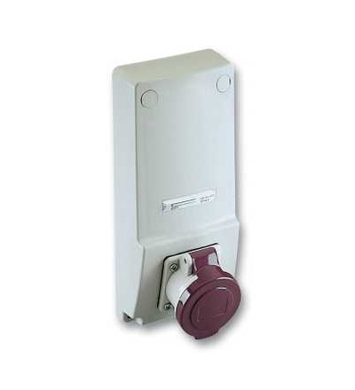82026 Pratika průmyslová zásuvka, 16A, 2p, 230 V AC, IP 44, panel, Schneider Electric