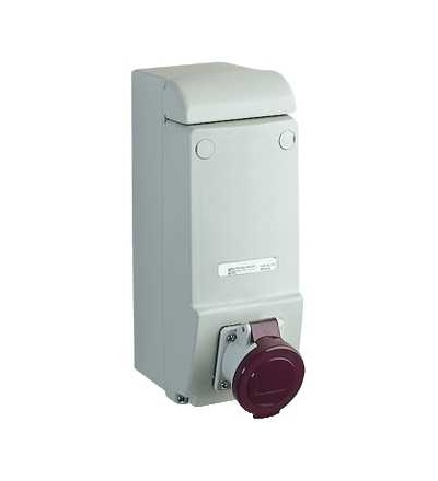 83027 Průmyslová zásuvka, 16A, 2p, 400 V AC, IP 44, nástěnná, Schneider Electric