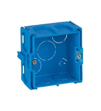 ALB71305 Multifix Modulo, apparatus box, 1module, 8 knock-outs, blue, 30mm, Schneider Electric