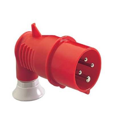 81708 Pratika průmyslová vidlice, 90° úhlová, 16A, 3p+E, 380..415 V AC, IP 44, Schneider Electric