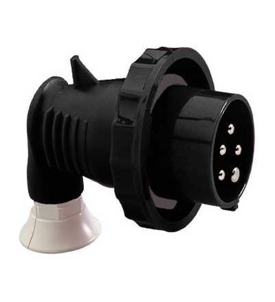 81783 Pratika průmyslová vidlice, úhlová, 16A, 3p+N+E, 480...500 V AC, IP67, Schneider Electric