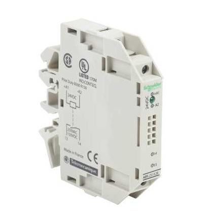 ABR2S112B El.-mech. interface modul, 9,5mm, elektromech., 24 V DC, 1V, Schneider Electric