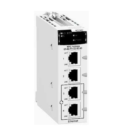 BMXNOC0401 Ethernet modul M340, 4 x RJ45 10/100, Schneider Electric