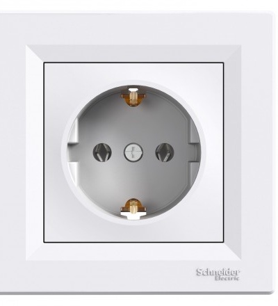 EPH2900121 Asfora, zásuvka schuko, 16A, bílá, Schneider Electric