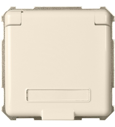 225144 Zásuvka Schuko 230V s krytkou a popisovým polem, čistě bílá, Schneider electric