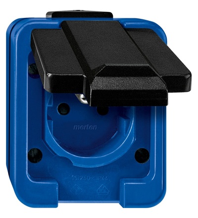 289378 Agrar IP44, Zásuvka s kolíkem 250V, 16A, modrá, Schneider electric