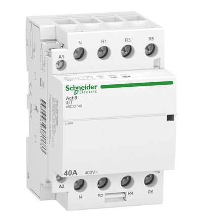 A9C22740 Stykač iCT 40A 3V+N ovládací cívka 220...240V AC, Schneider Electric