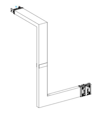 KSA250DMBL43F 3D koleno 250 A na míru, Schneider electric
