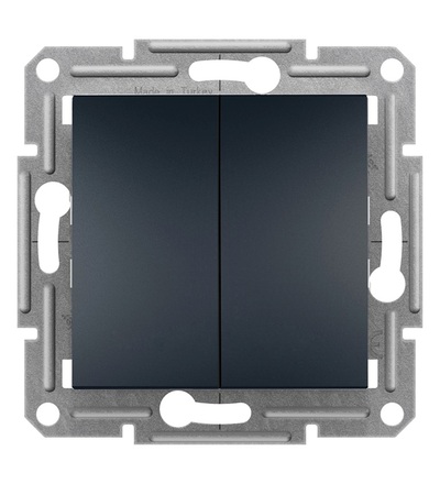 EPH1100171 Tlačítkový ovládač dvojnásobný bezšroubový, antracit, Schneider electric