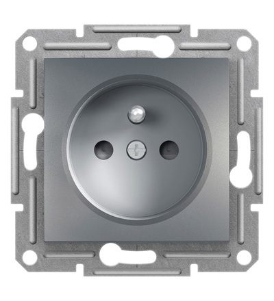 EPH2800262 Zásuvka 2P+PE, clonky, steel, Schneider electric